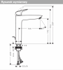 Hansgrohe Logis Jednouchwytowa bateria umywalkowa 190 z kompletem odpływowym z cięgłem czarny mat 71090670